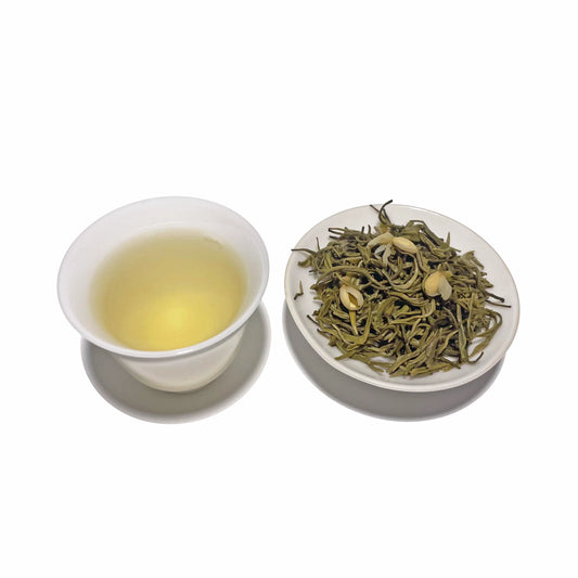Rooteas jasmine snowflakes green tea liquid